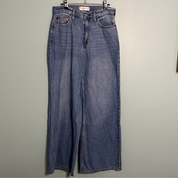 Abercrombie The Wide Leg High Rise LONG Washed Unworn - Picture 2 of 8